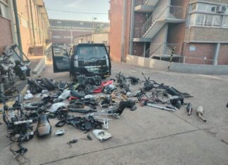 Tshwane Metro Police Arrest Ugandan Suspects in Motorcycle Theft and Smuggling Bust Parts of the stolen motorcycles